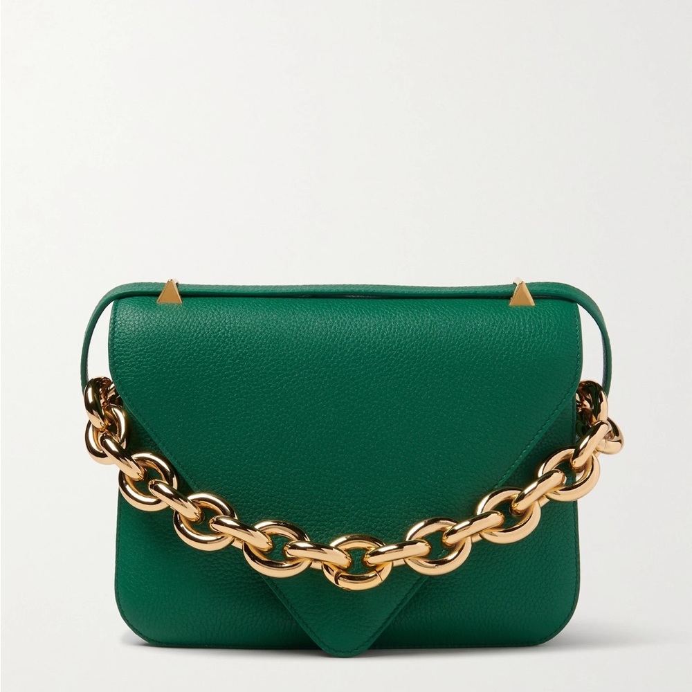 Bottega Veneta Large Mount Green Crossbody Bag